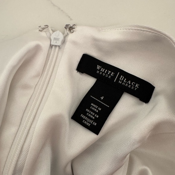NWOT White House Black Market Black & White Fit and Flare Dress - Picture 9 of 9